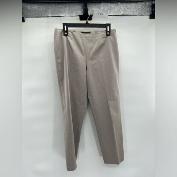 Lafayette 148 New York grey cotton ankle trousers pants size 6 side zip - Picture 10 of 11